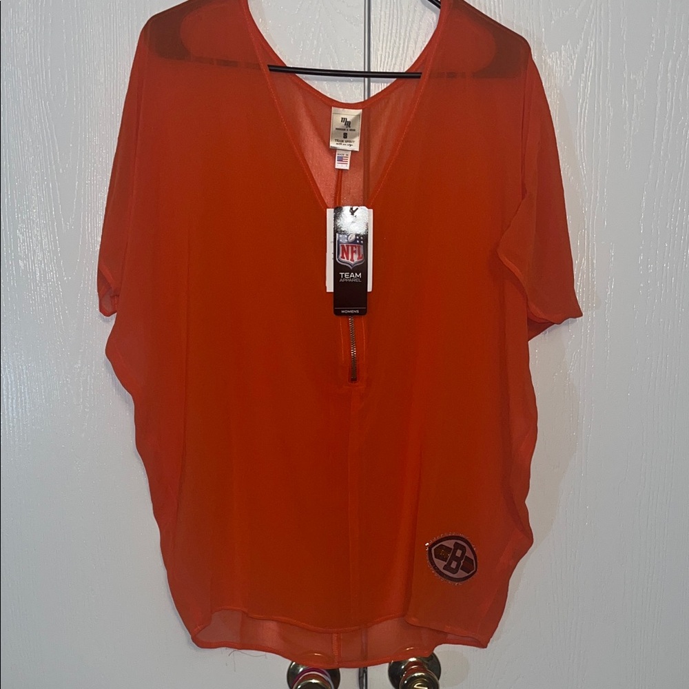 Meesh & Mia Cleveland Browns Sheer Cover Up